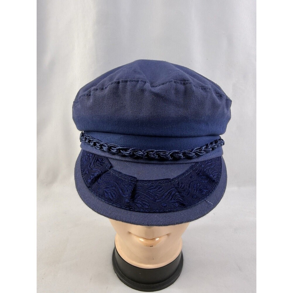 Vintage Authentic Greek Fisherman's Cap - Blue Denim58 - 6 7/8 Small